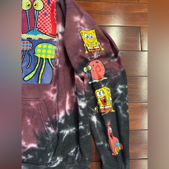 Nickelodeon SpongeBob SquarePants Tie-Dye Hoodie-pullover. Unisex - Picture 3 of 7